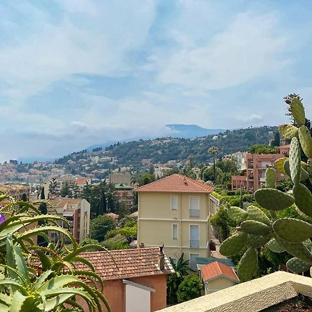 Mansfield vue carte Postale Terrasse Piscine calme port à 200m à pied Menton Exterior foto