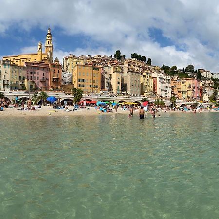 Mansfield vue carte Postale Terrasse Piscine calme port à 200m à pied Menton Exterior foto